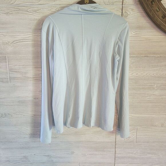 Eileen Fisher Full Zip Up SZ XS Sweater Women's Baby Blue Athletic - Picture 5 of 6